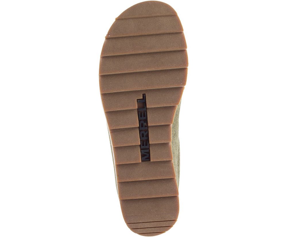 Merrell Slip Ons Olive - Juno Clog Wool - Mens 53SGFTPAX